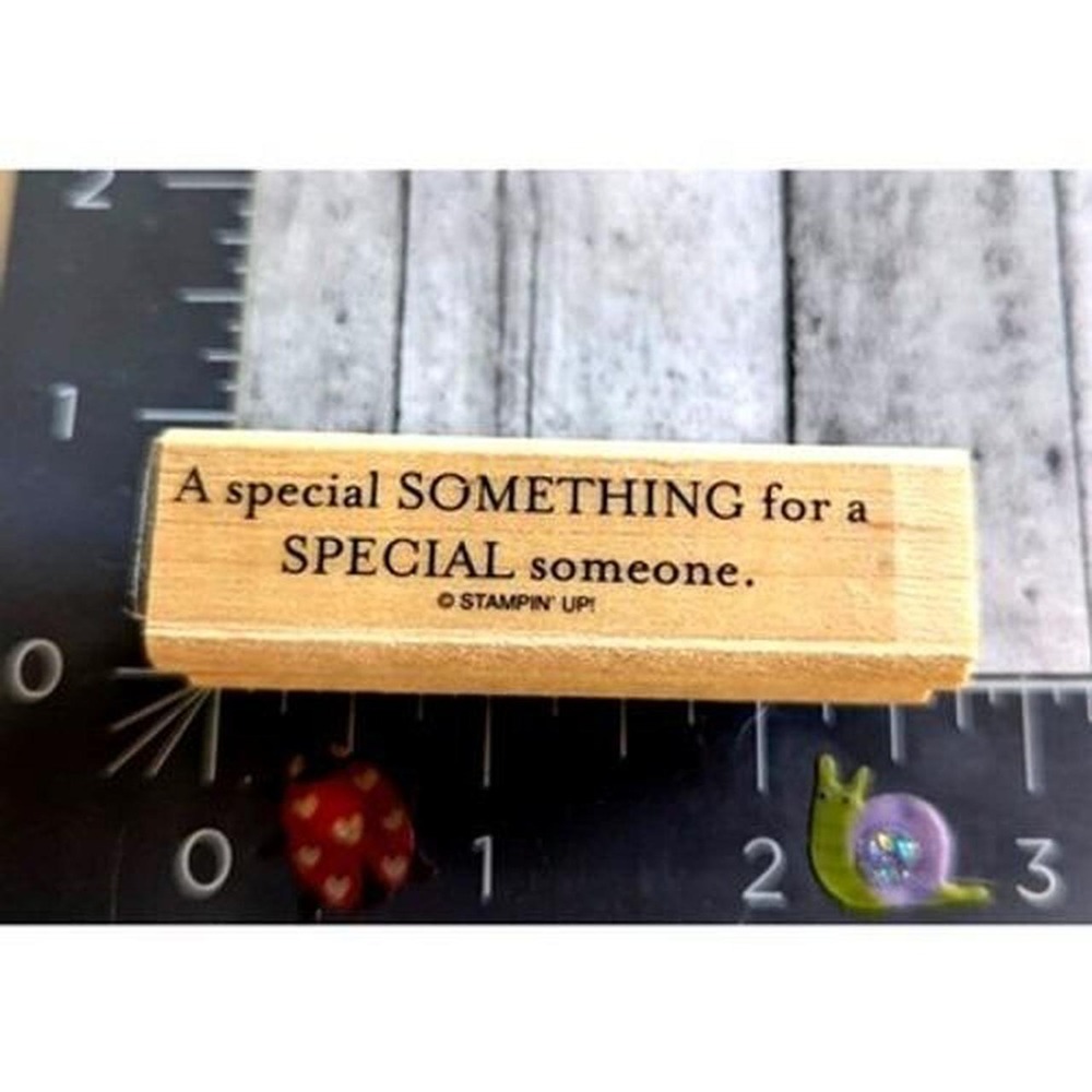 Stampin' Up! Special Something Someone Gift Rubber Stamp Wood #D55